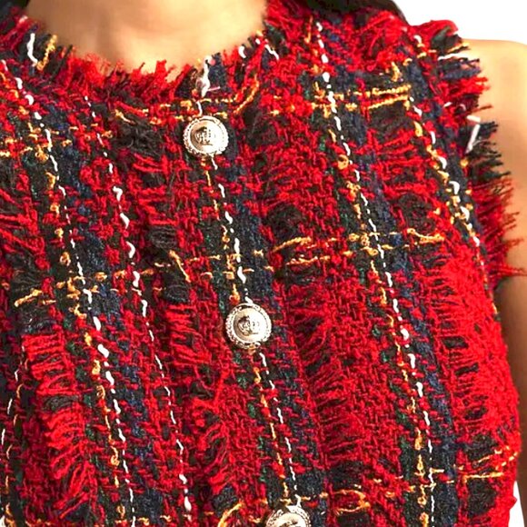 Walter Baker Dara Tweed Top Size L With Tags - Picture 4 of 8